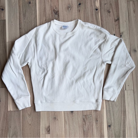 Champion Women's Reverse Weave Crewneck Pullover Sweater White Size M - Picture 5 of 6